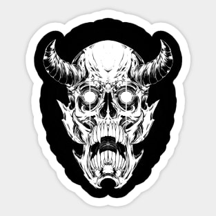 Devil Horns Skull Sticker